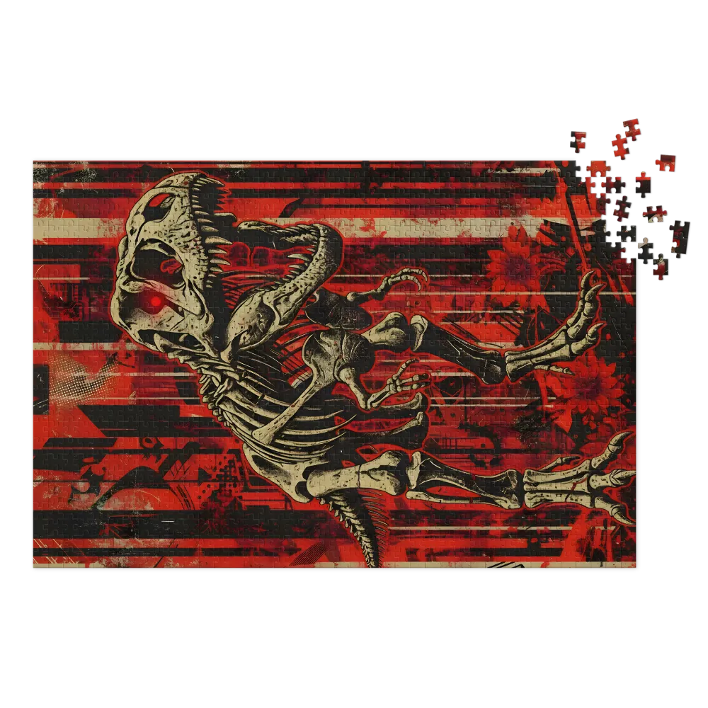Crimson T. rex Skeleton