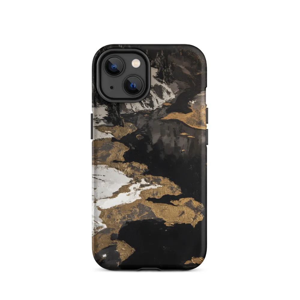 Golden Snowscape River | Phone Case