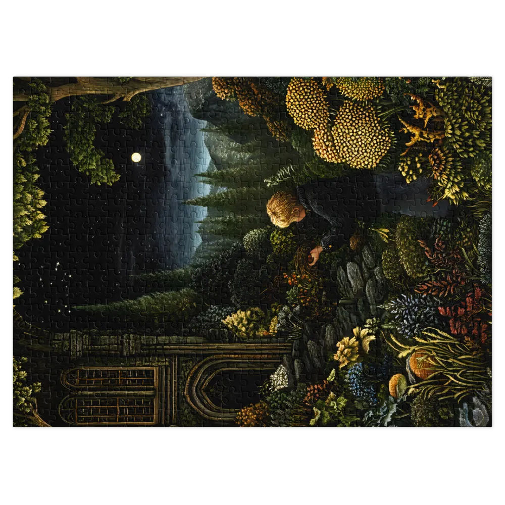 Sussurros do Jardim Noturno 
 Puzzle em caixa de metal