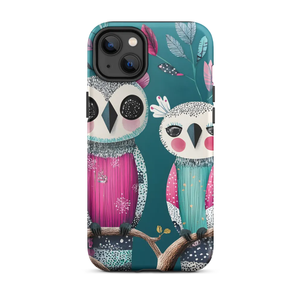 Whimsical Owls on Branch | Phone Case