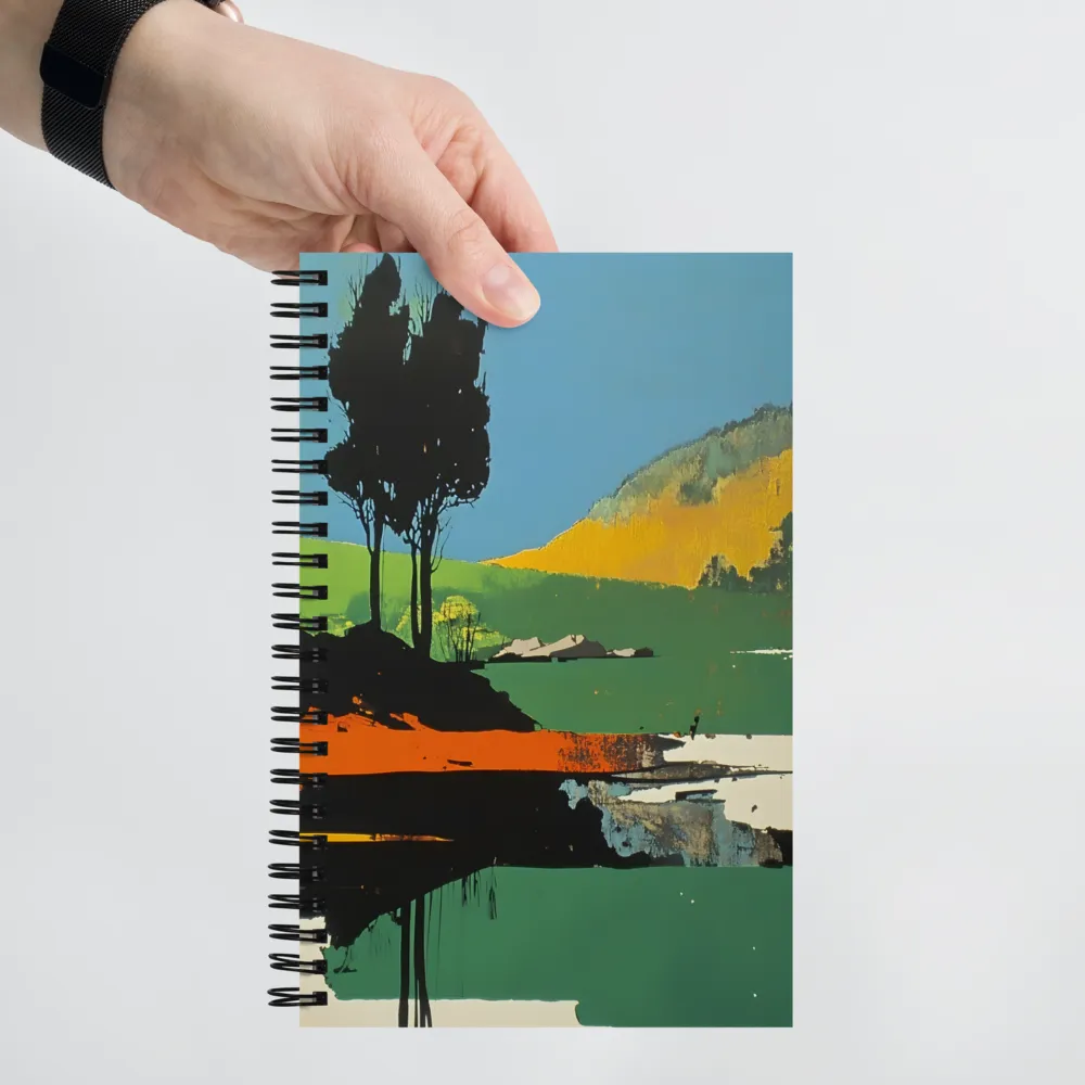 Abstract Landscape in Blocks 
 Spiral Notebook | 140 pages