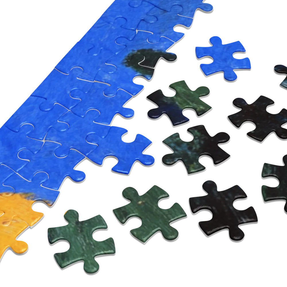Caminho de Ciprestes ao Luar 
 Puzzle em caixa de metal