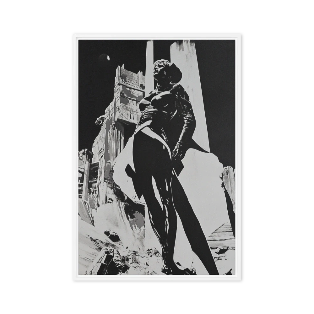 Monumental Figure in Desolate Landscape
