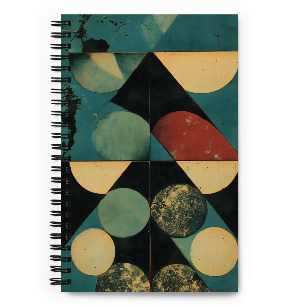 Distressed Geometric Abstraction 
 Spiral Notebook | 140 pages
