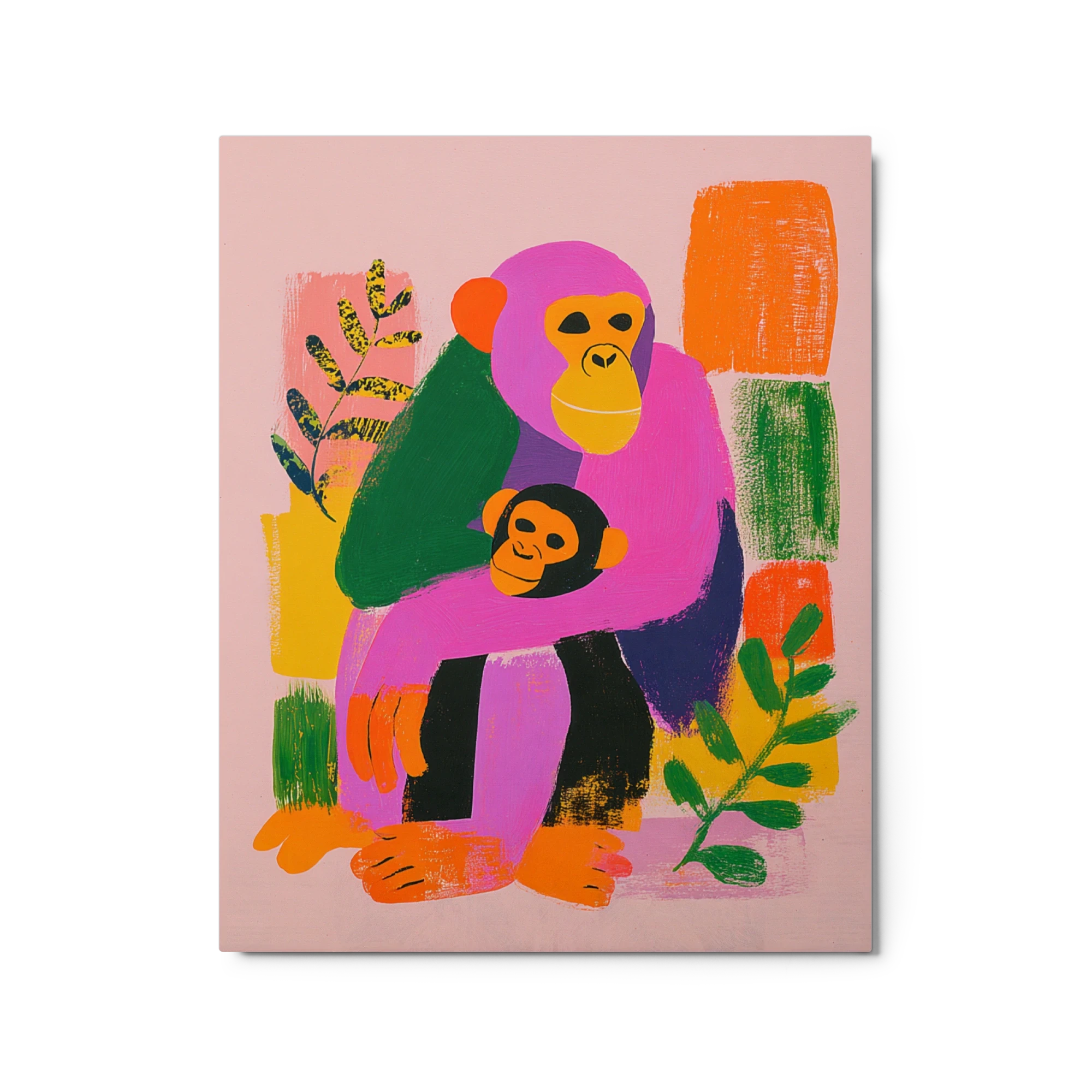 Mother Chimpanzee and Baby