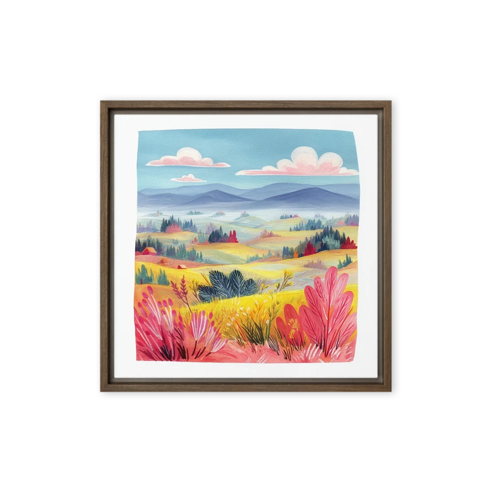 Pink Clouds Over Pastoral Hills | Art Print