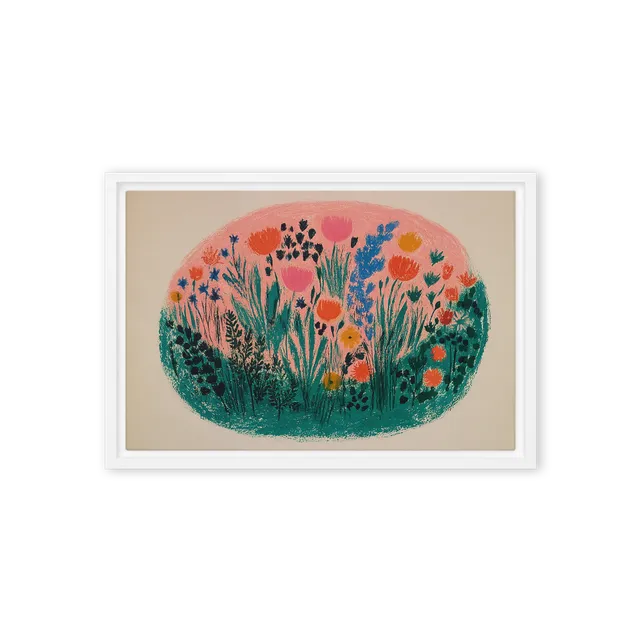 Oval Wildflower Meadow | Art Print