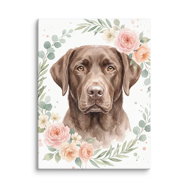 Pet Portrait — Floral Watercolor