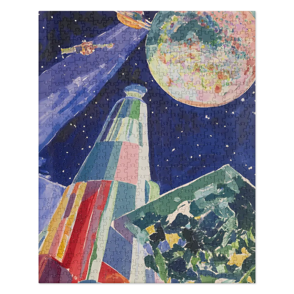 Cosmic Observatory Vista 
 Jigsaw Puzzle in Tin Box
