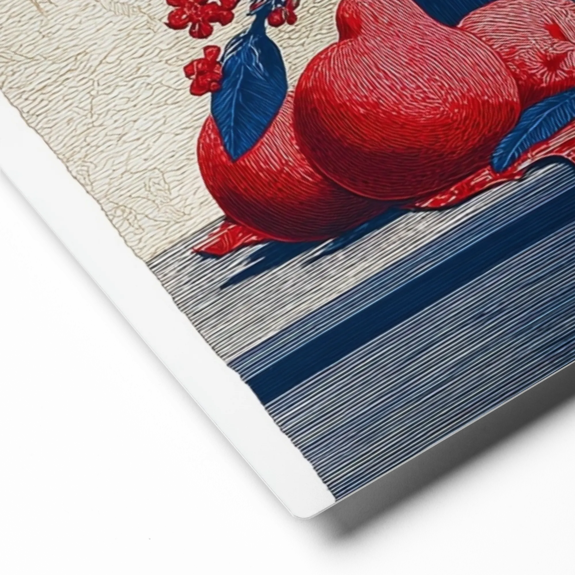 Floral Still Life in Red and Blue | Art Print