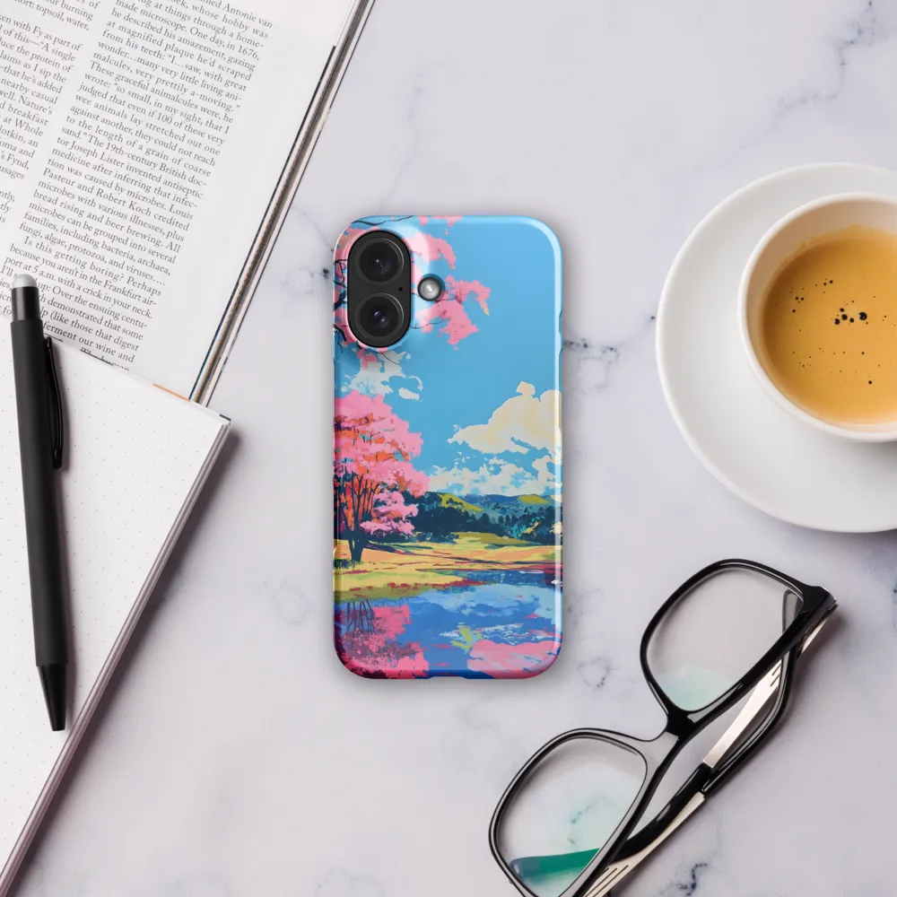 Cherry Blossom Lake Reflection 
 iPhone 12 Mini | Snap Case