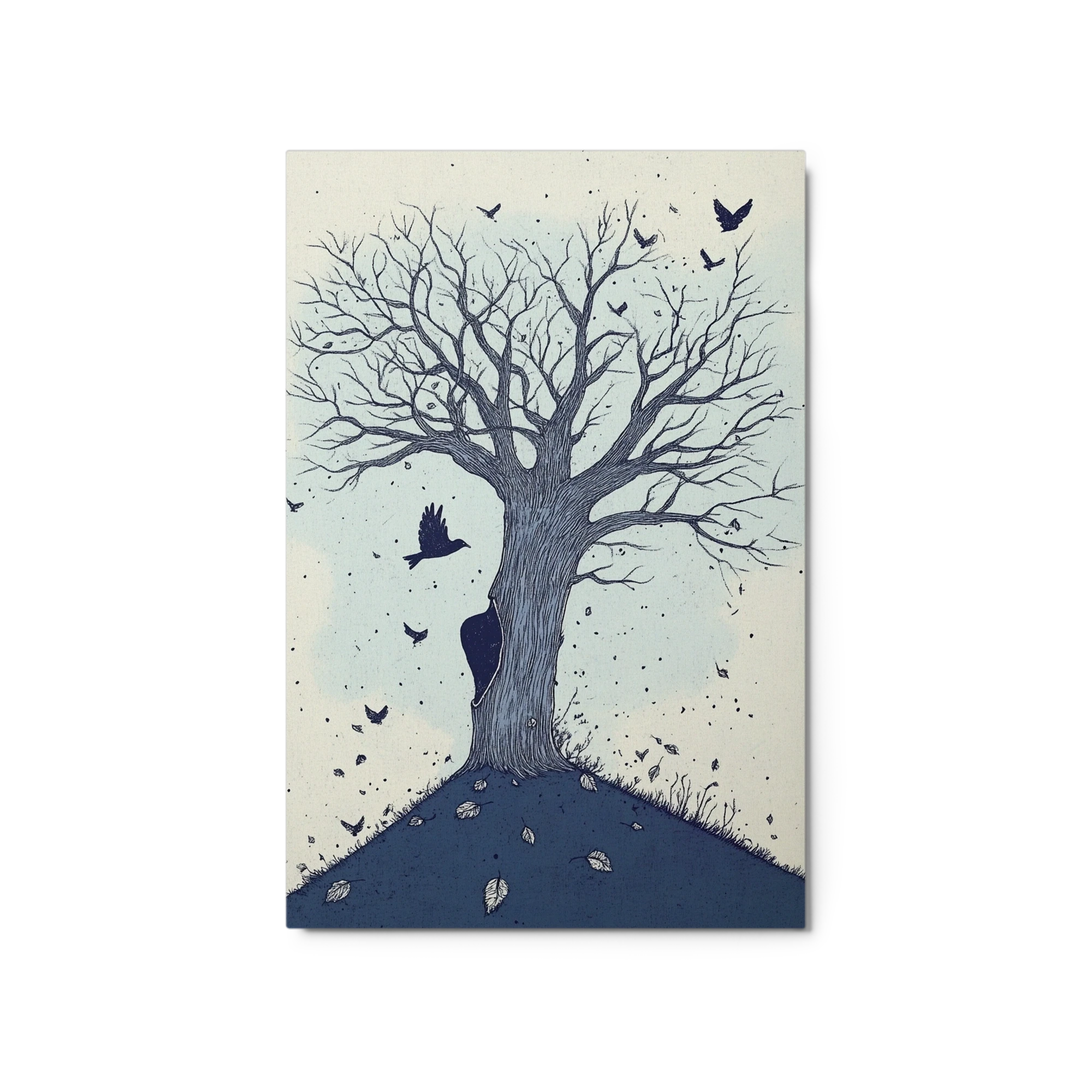 Tree and Birds Illustration