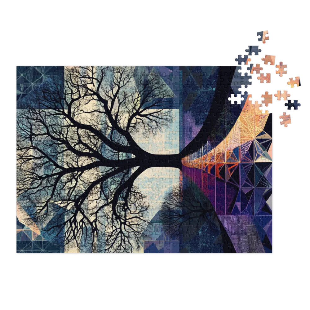 Abstract Tree Landscape Art