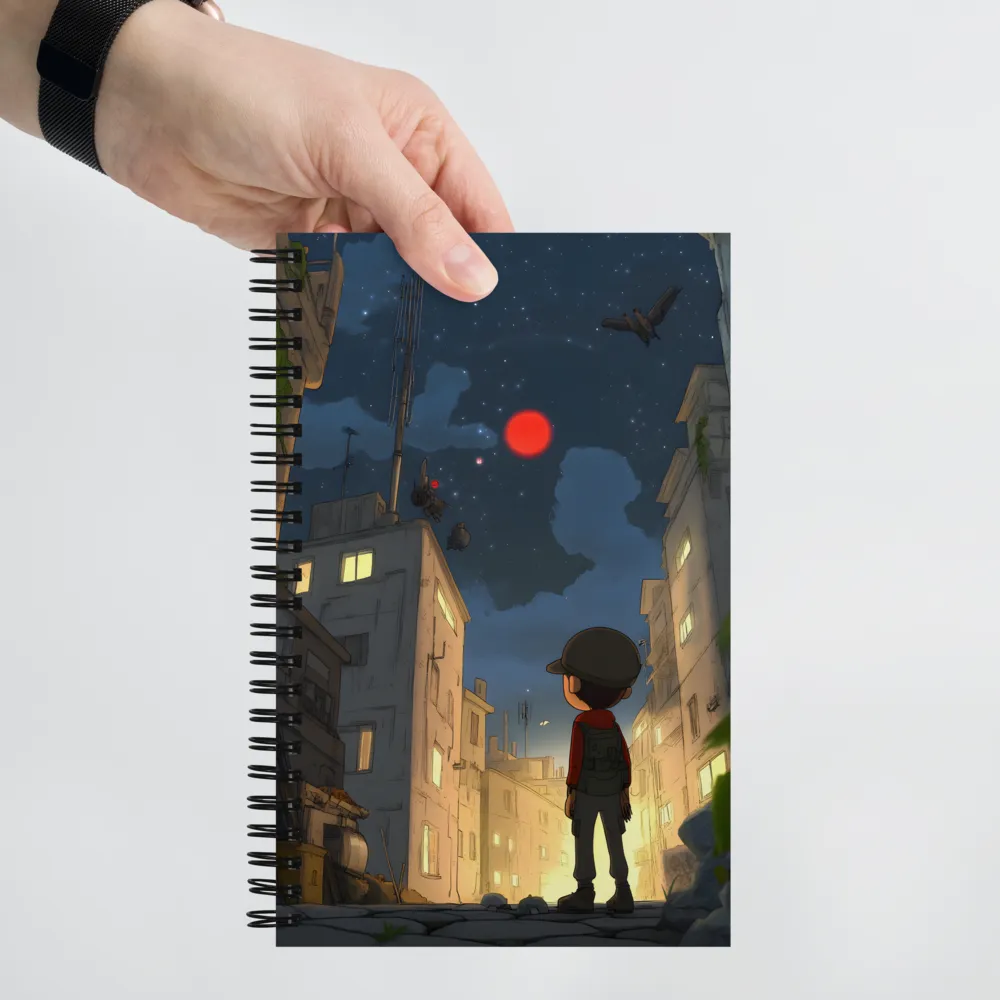 Stargazer in Dystopian City 
 Spiral Notebook | 140 pages