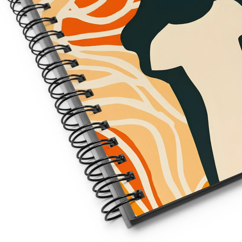 Orange Flowing Contemplation 
 Spiral Notebook | 140 pages