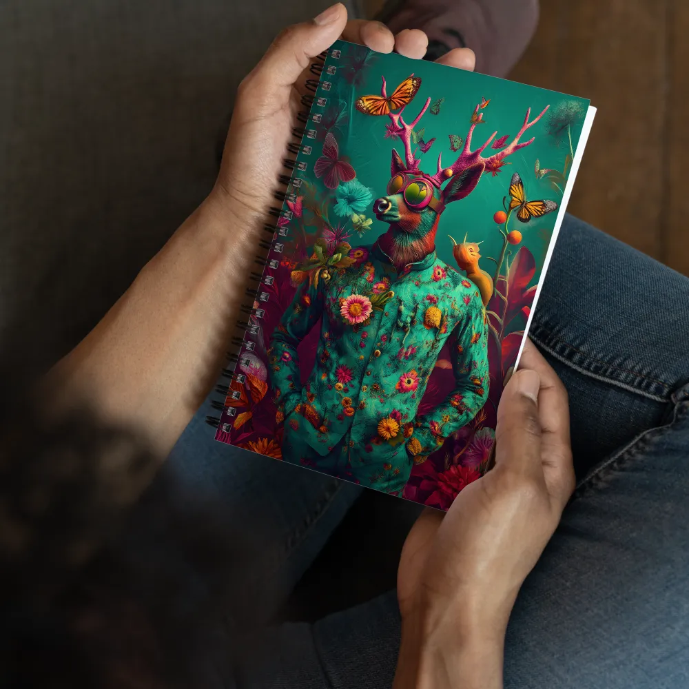 The Floral Stag 
 Spiral Notebook | 140 pages