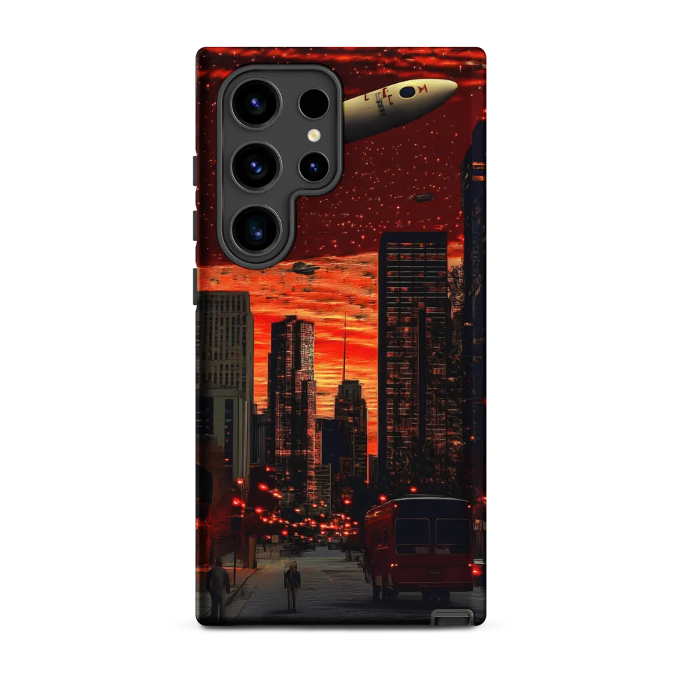 Crimson Future Metropolis | Phone Case