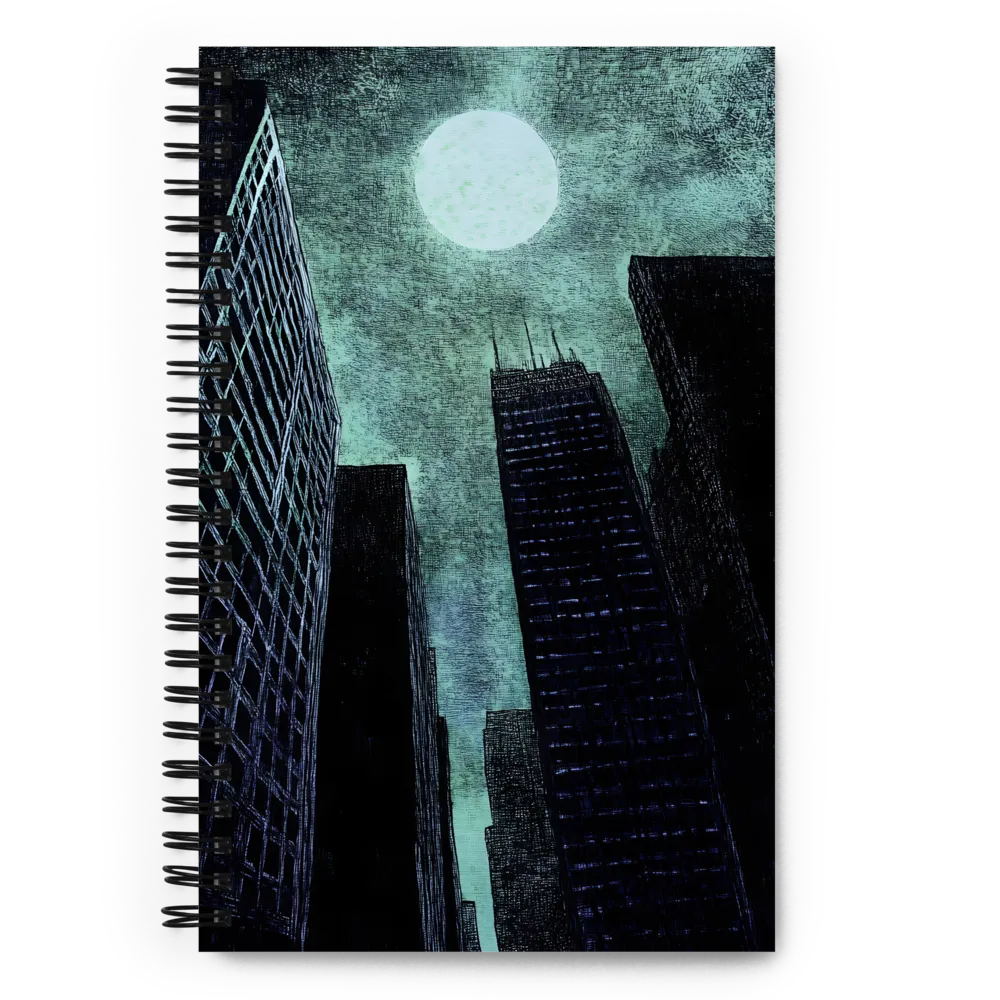 Lunar Cityscape 
 Spiral Notebook | 140 pages
