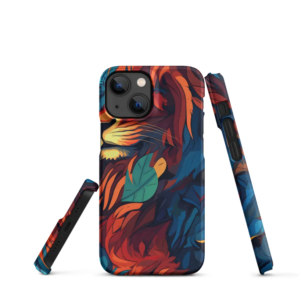 Lion and Leaves Illustration | Phone Case