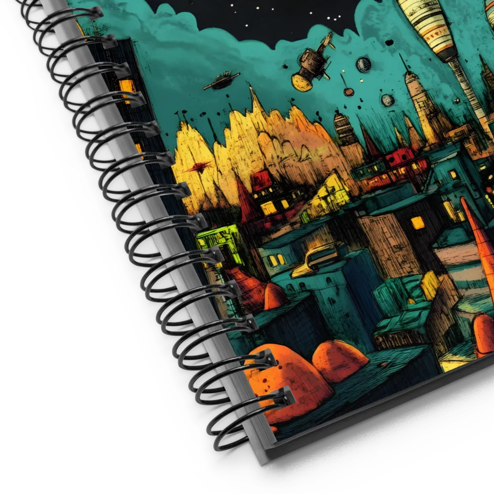 Cosmic Cityscape Dream 
 Spiral Notebook | 140 pages