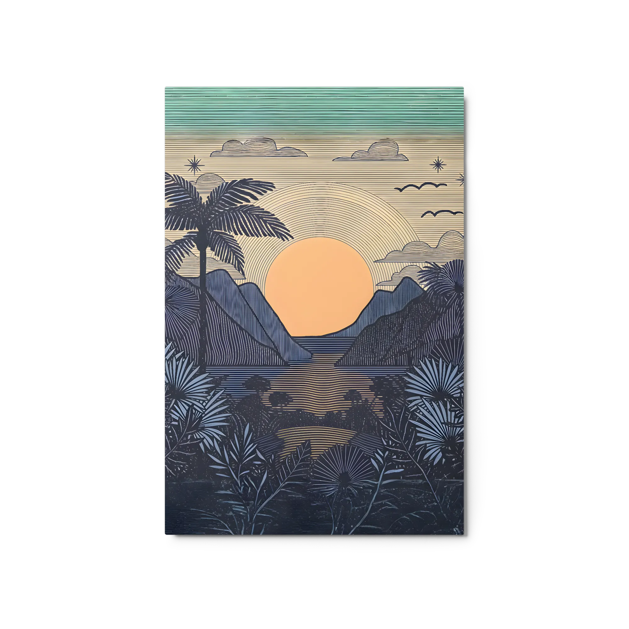 Tropische Sonnenuntergangsaussicht
