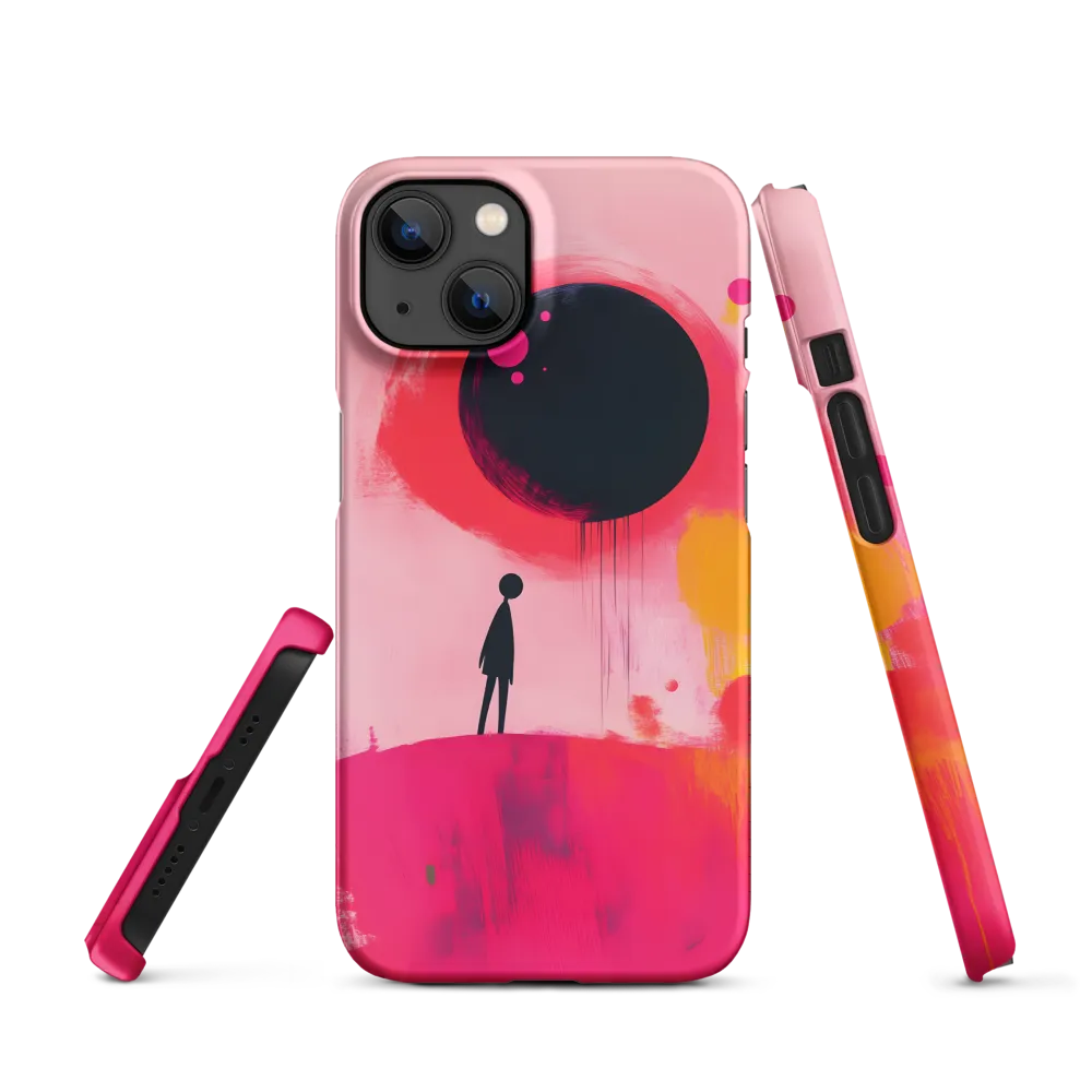 Abstract Silhouette Landscape with Black Circle | Phone Case