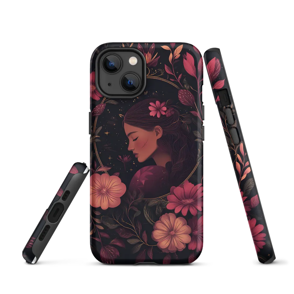 Floral Portrait of a Woman | Phone Case