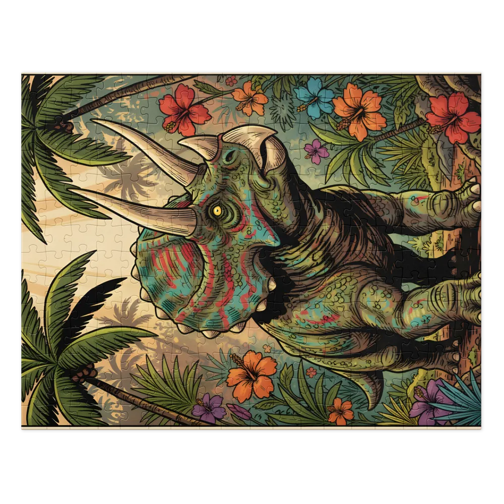 Tropical Triceratops | Jigsaw Puzzles