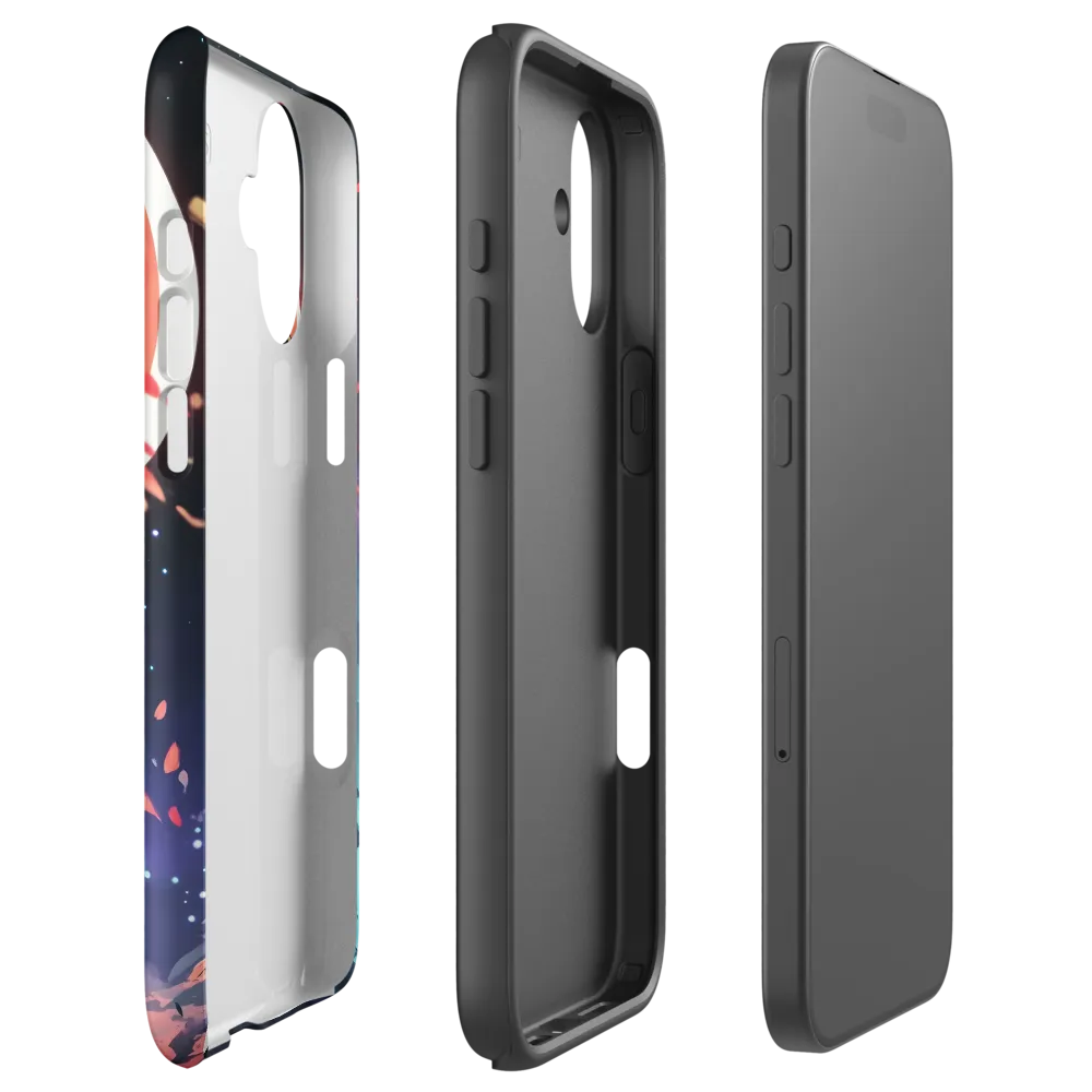 Astronaut Against Red Moon | Phone Case