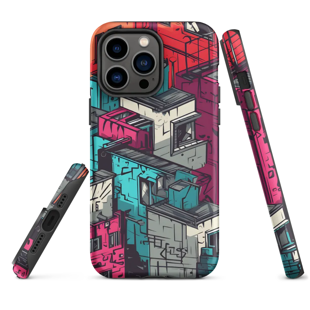 Vibrant Urban Buildings Illustration | Phone Case