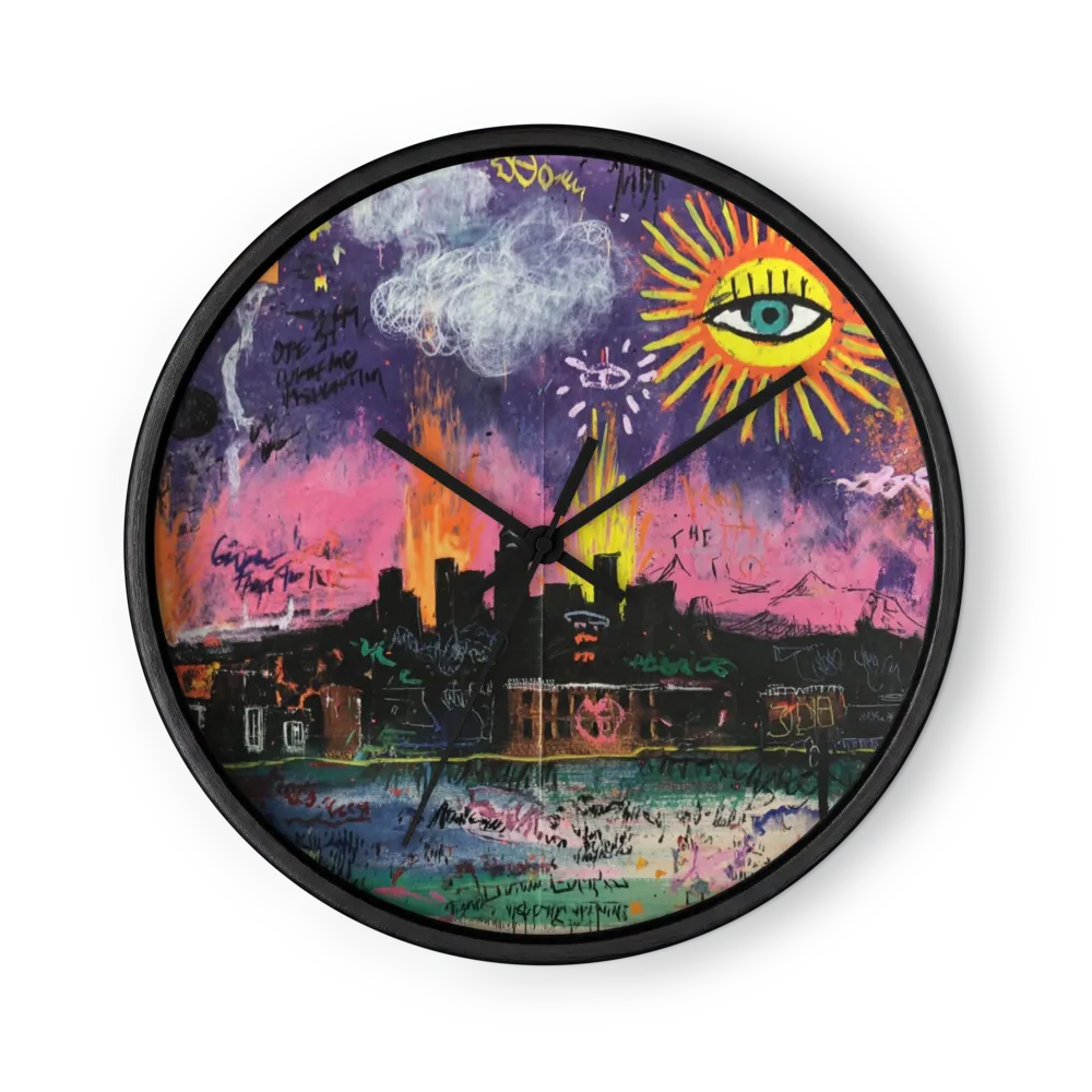 Visions of the Burning City | Wall Clock