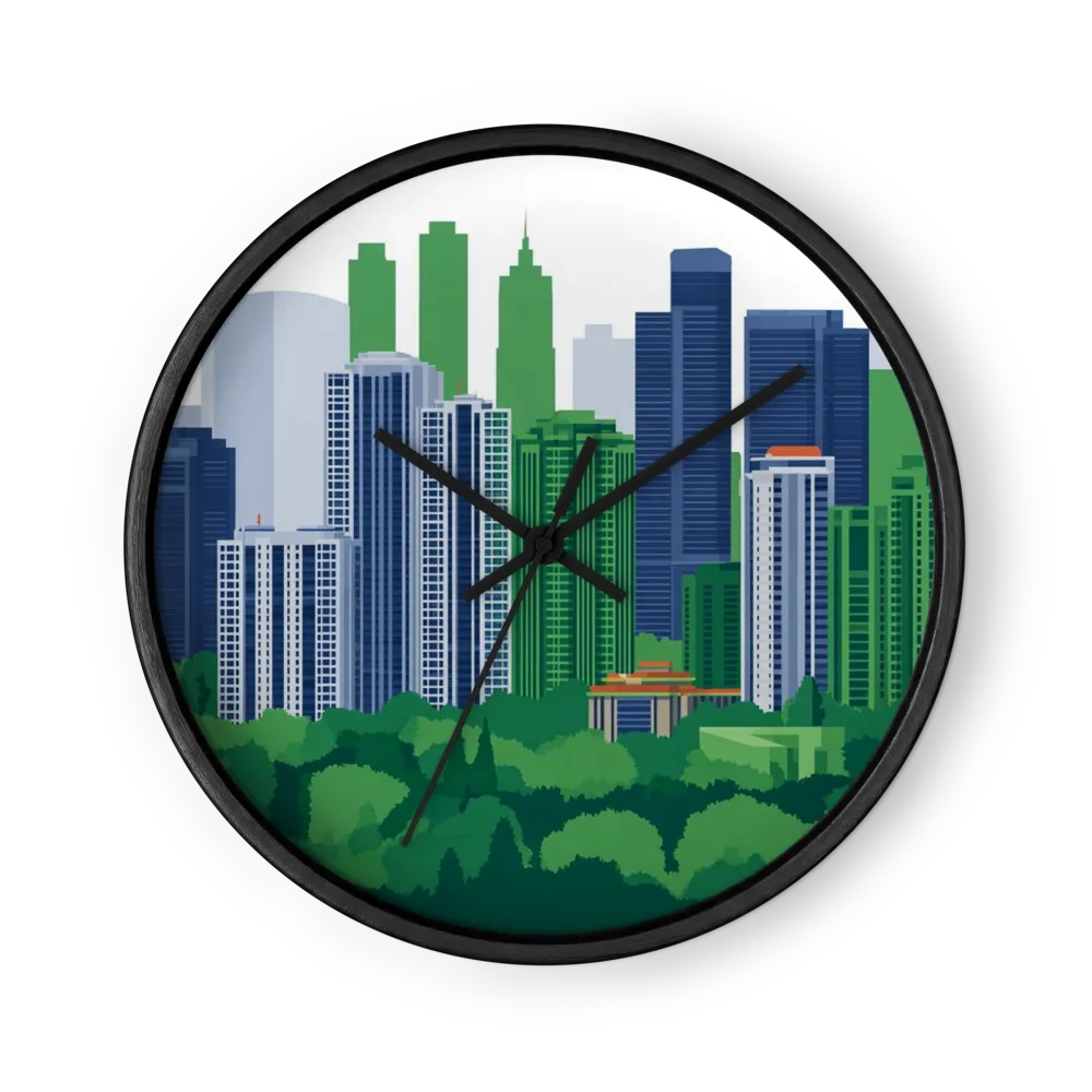 Urban Canopy Skyline | Wall Clock