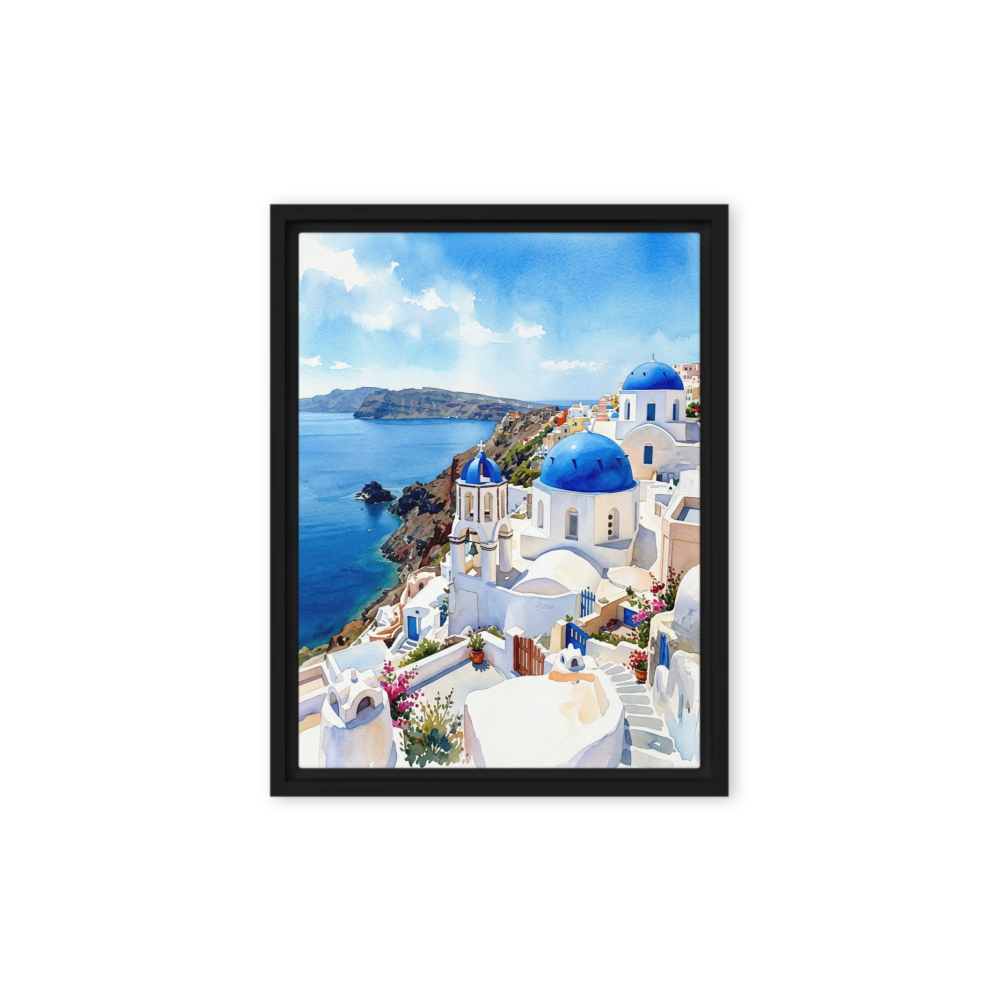 Santorini Blue Domes