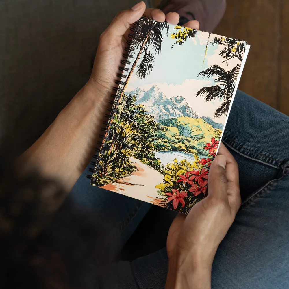Path to Tropical Mountains 
 Spiral Notebook | 140 pages