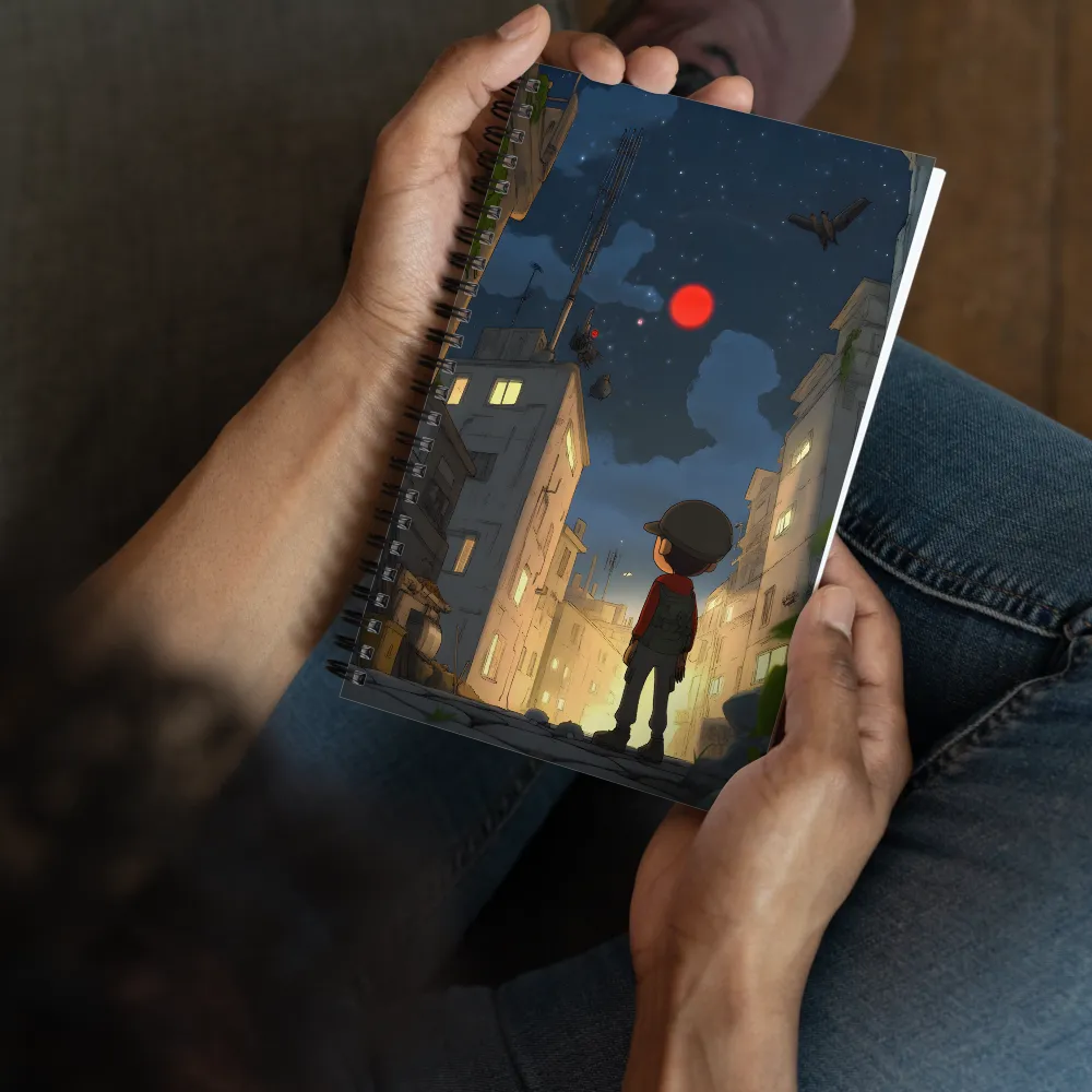 Stargazer in Dystopian City 
 Spiral Notebook | 140 pages