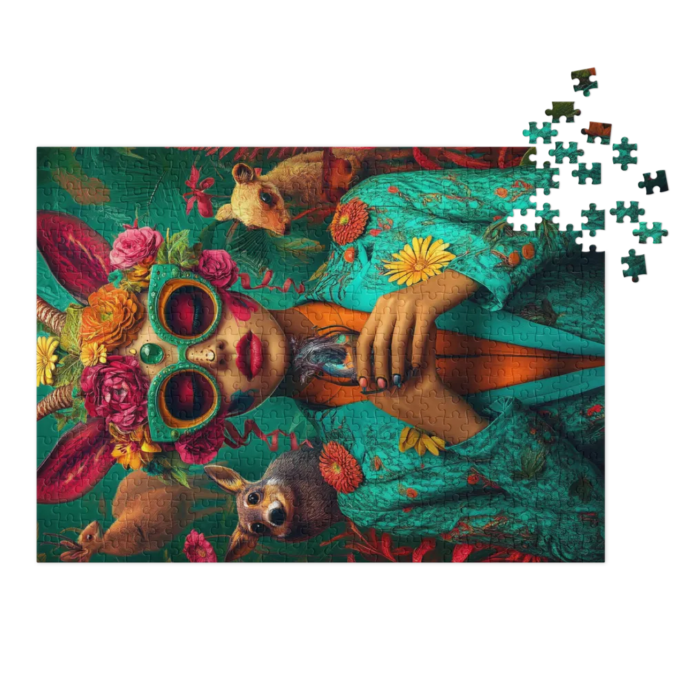 Flora and Fauna Fantasia 
 Jigsaw Puzzle in Tin Box