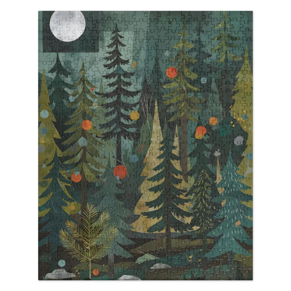 Moonlit Forest Dream 
 Jigsaw Puzzle in Tin Box