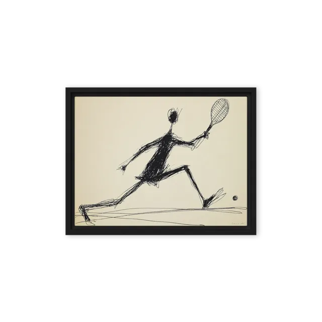 Tennis Player Scribble Art | Art Print