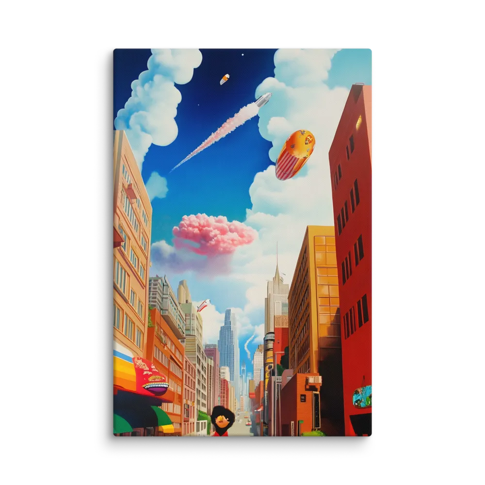 Cloudbound City 
 Canvas | 32″x 48″