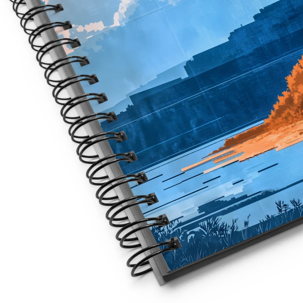 Reflected Pixel Horizons 
 Spiral Notebook | 140 pages
