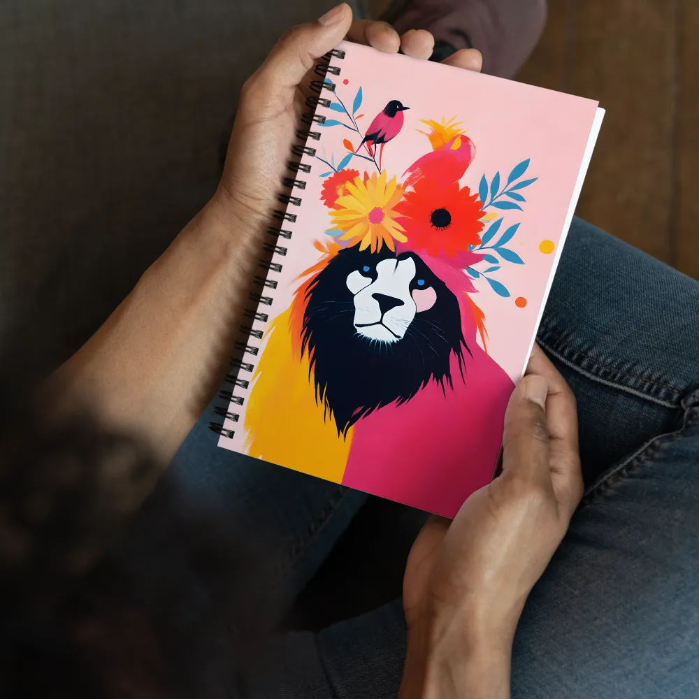 The Floral Lion 
 Spiral Notebook | 140 pages
