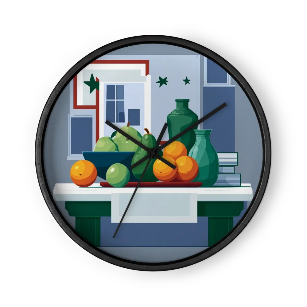 Modern Fruit Still Life | Wall Clock