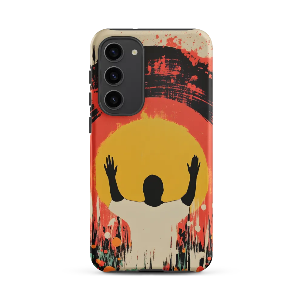 Abstract Silhouette with Sun