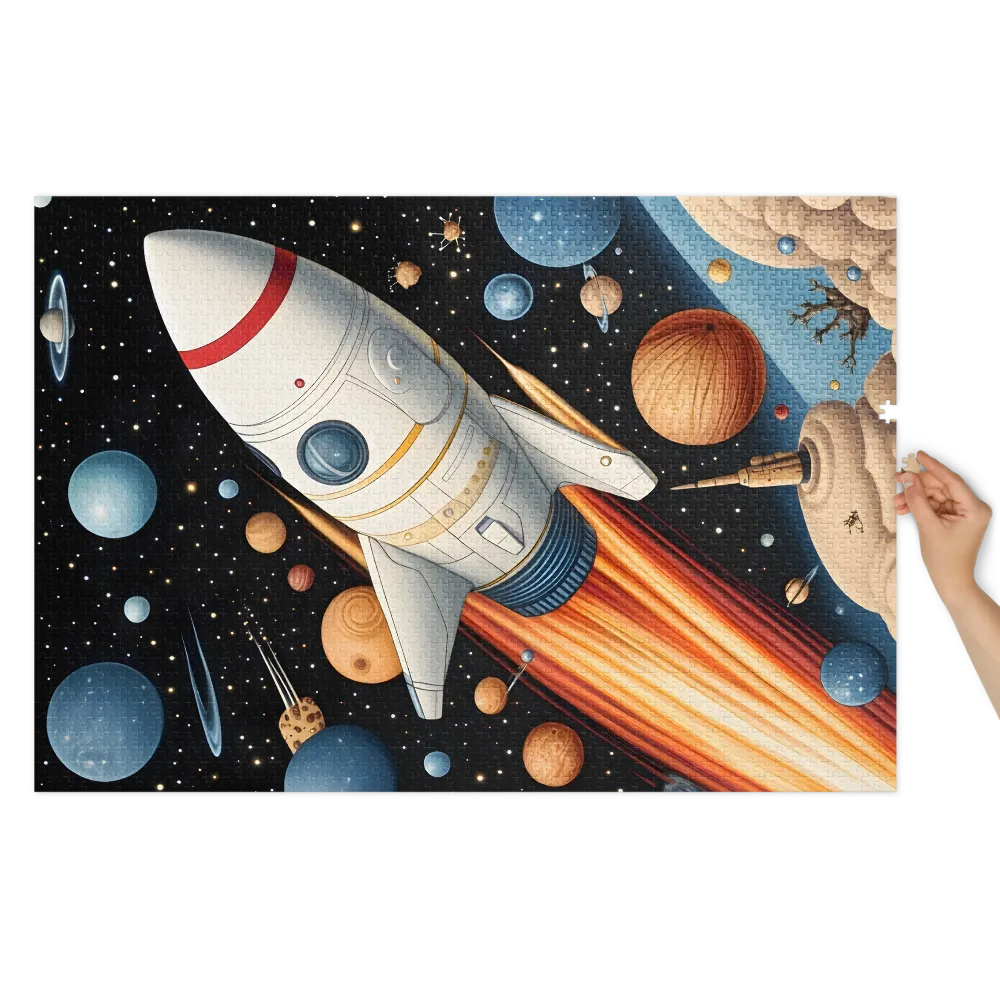 Retro Rocket Journey | Jigsaw Puzzles