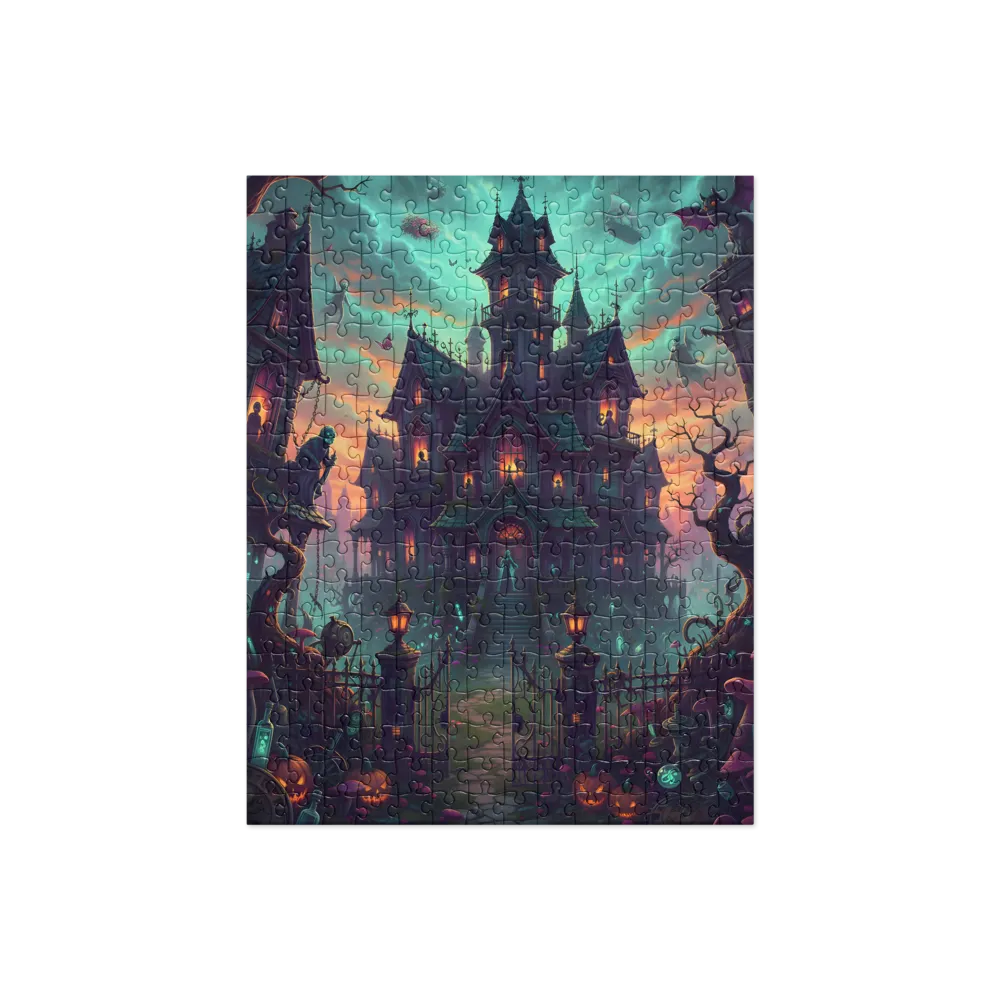 Haunted Manor at Twilight 
 Jigsaw Puzzle