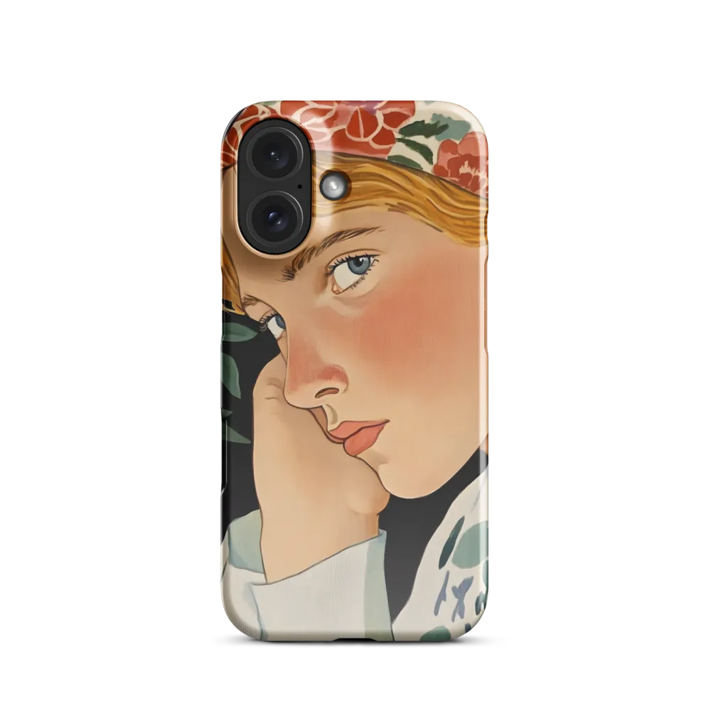 Pensive Woman Portrait 
 Samsung Galaxy S25 | Snap Case