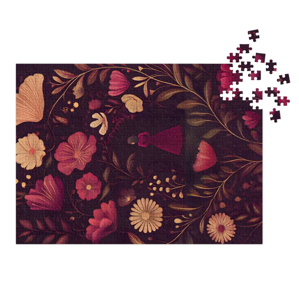 Woman in Floral Garden