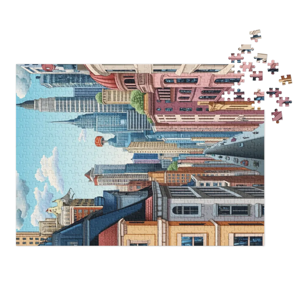 Vibrant Cityscape Illustration