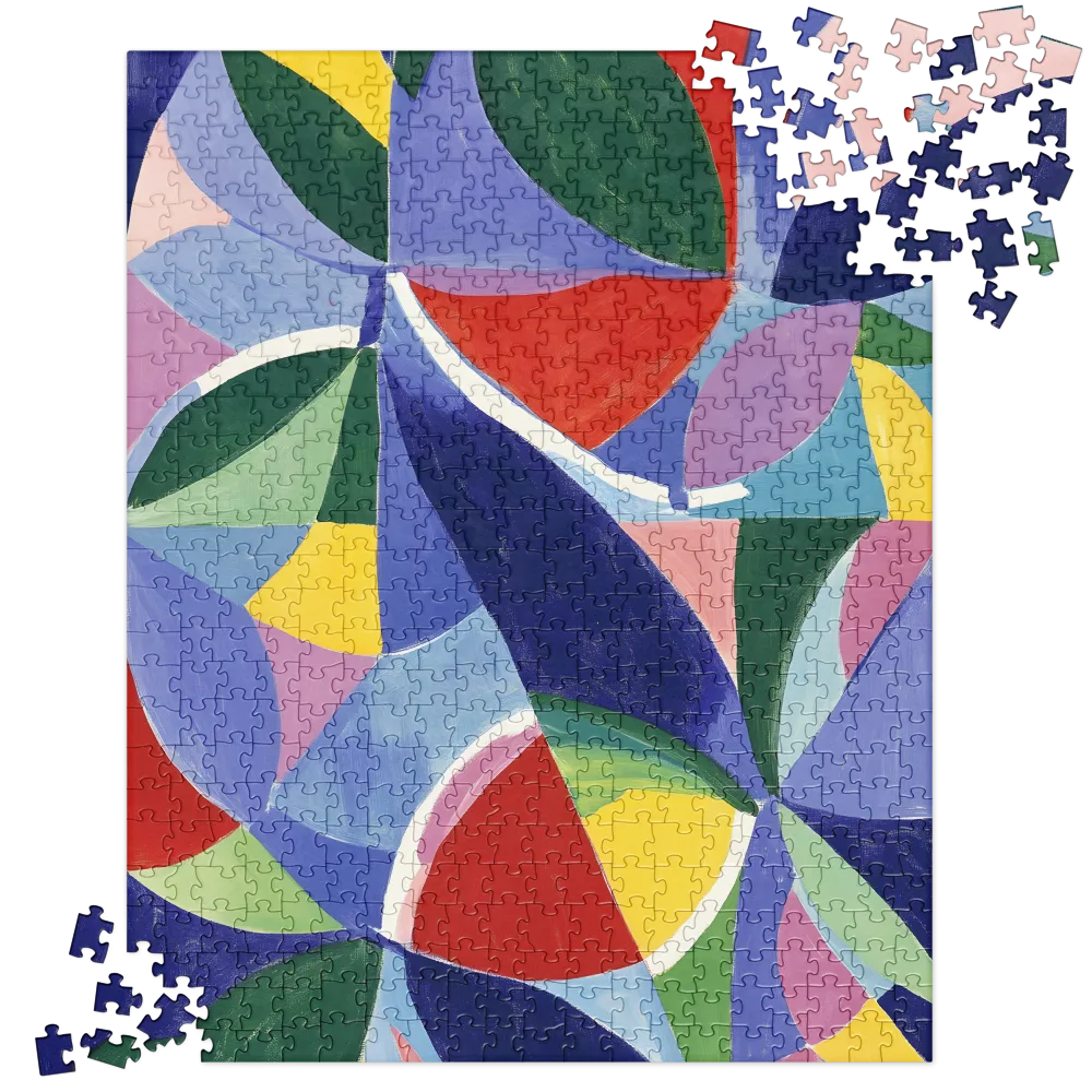 Interlocking Abstract Shapes 
 Jigsaw Puzzle