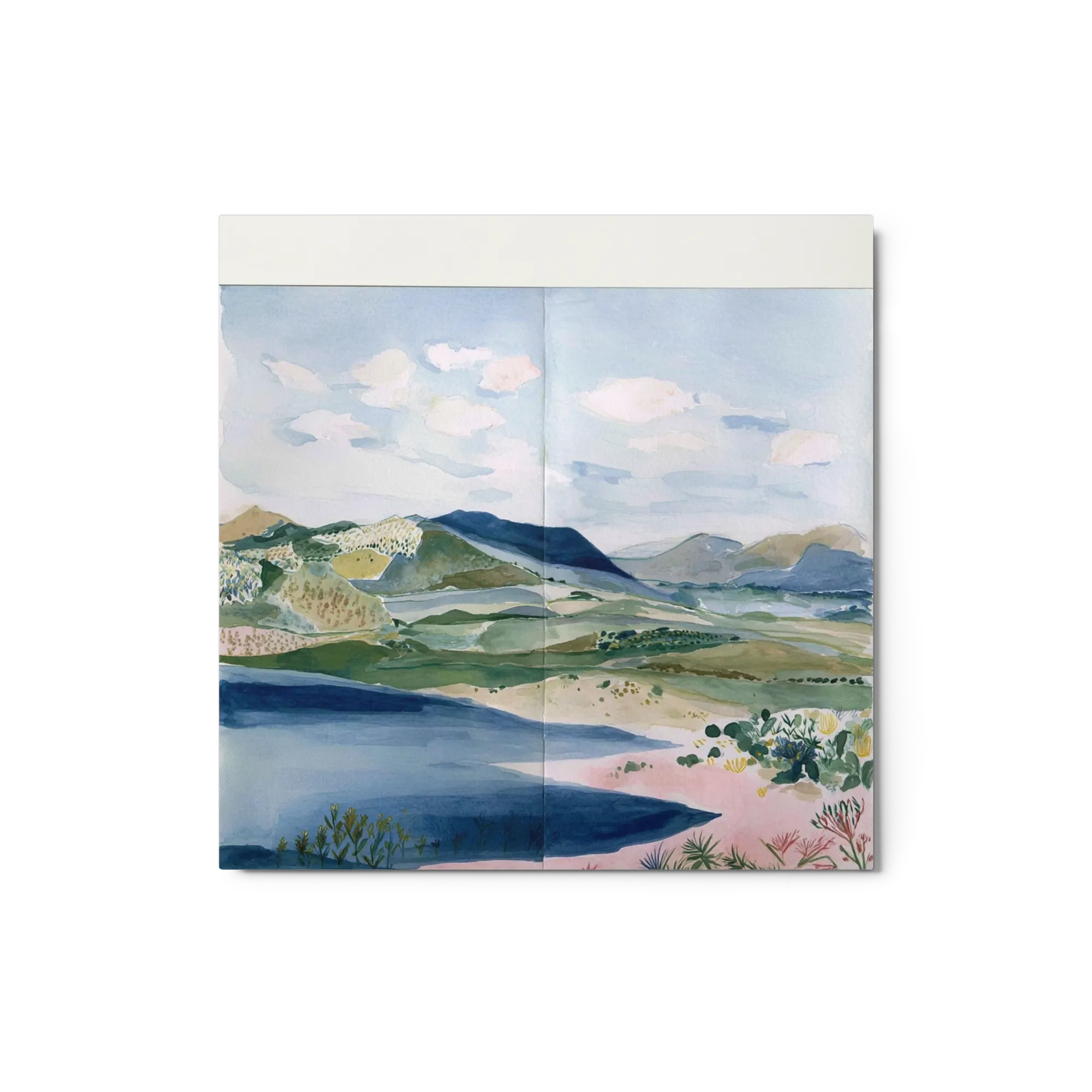 Coastal Hills in Watercolor